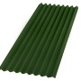 Lastra bituminosa ondulata verde per tetto e parete.