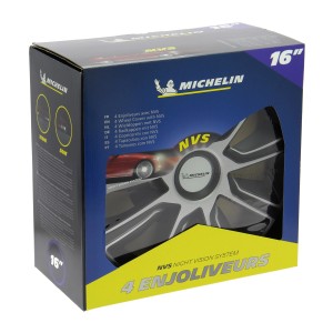 Copricerchi Michelin, set da 4, 16 pollici, in scatola. Accessorio auto esterno.