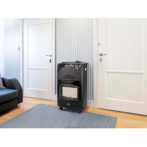 Stufa a gas pieghevole DGC con ruote 4,2 kW nero