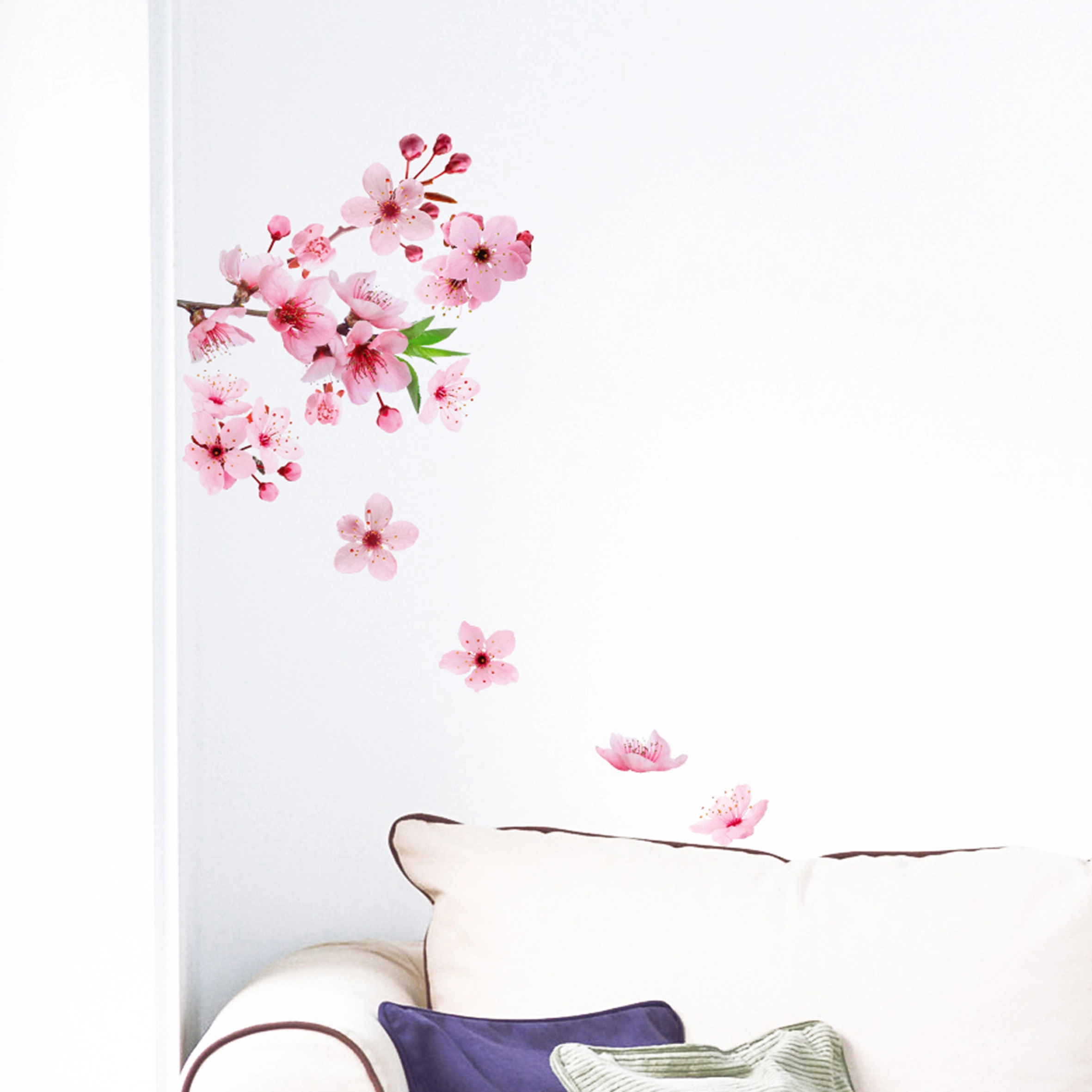 Adesivo decorativo per parete Cherry Blossom 2 fogli 31x31 cm