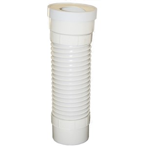 Tubo HT bianco, flessibile, per tubi di scarico.