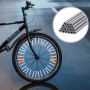Bicicletta con riflettori per raggi per una migliore visibilità e sicurezza stradale.