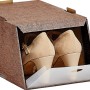 Organizzatore per scarpe marrone con un paio di scarpe. Ideale per riporre nell'armadio.