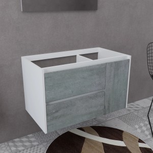 t.b.t. Mobile bagno sospeso grigio/bianco. Arredo bagno.