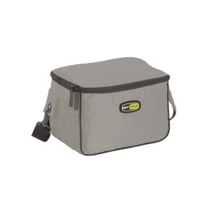 Borsa frigo grigia t.b.t. per campeggio, con tracolla e cerniera.