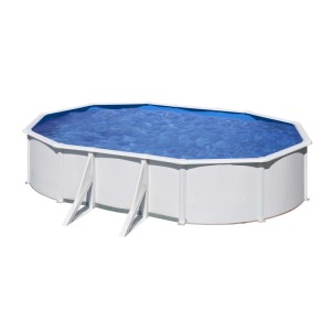 Piscina fuori terra ovale in acciaio bianco Gre 500x300 H 120 cm