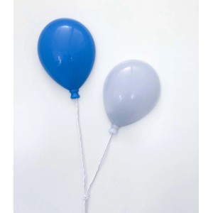 t.b.t. Lampada da terra LED a forma di palloncino, blu e grigia. Lampada per cameretta.