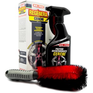 t.b.t. Set pulizia cerchi con spazzola e spray.