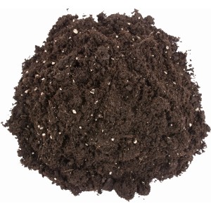 Primo piano di terriccio universale di qualità Compo Sana Compact, terriccio universale con perlite.