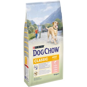 Purina Dog Chow Classic cibo secco per cani, Adult, con salmone, 10kg.
