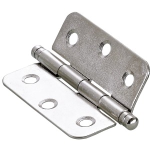 Cerniera decorativa Hettich nichelata, 50x40 mm, per mobili.