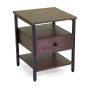 Mobiletto Mudra 1 cassetto in legno noce e nero 40x40h50 cm