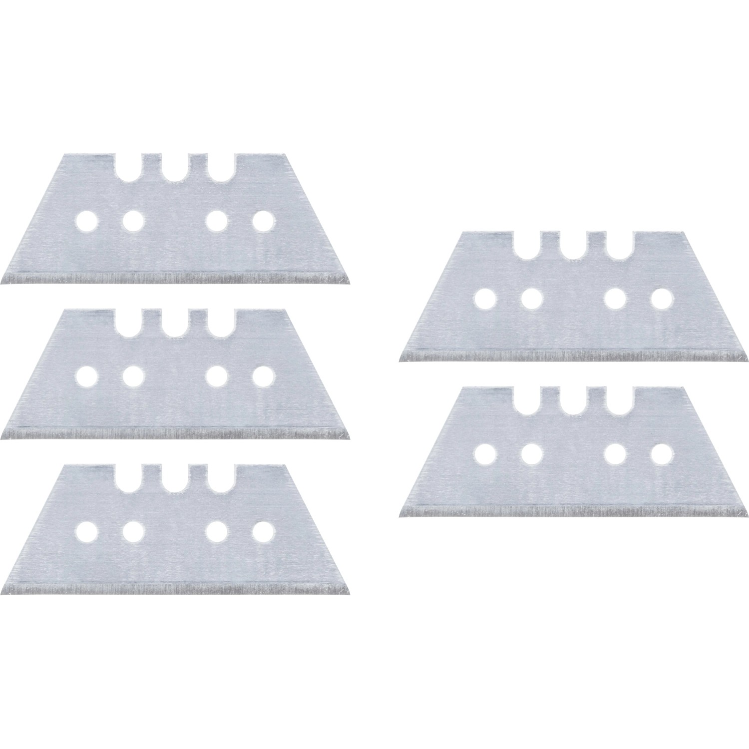 Lame trapezoidali LUX Comfort, 52mm, 5 pezzi, in acciaio per utensili per coltelli universali.