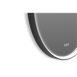 Specchiera LED S4 Round Ø 100 cm nero