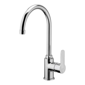 Rubinetto cucina monoc. lavello canna alta linea blu cromo