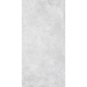 Piastrella in gres porcellanato rettangolare chiara con superficie marmorizzata.