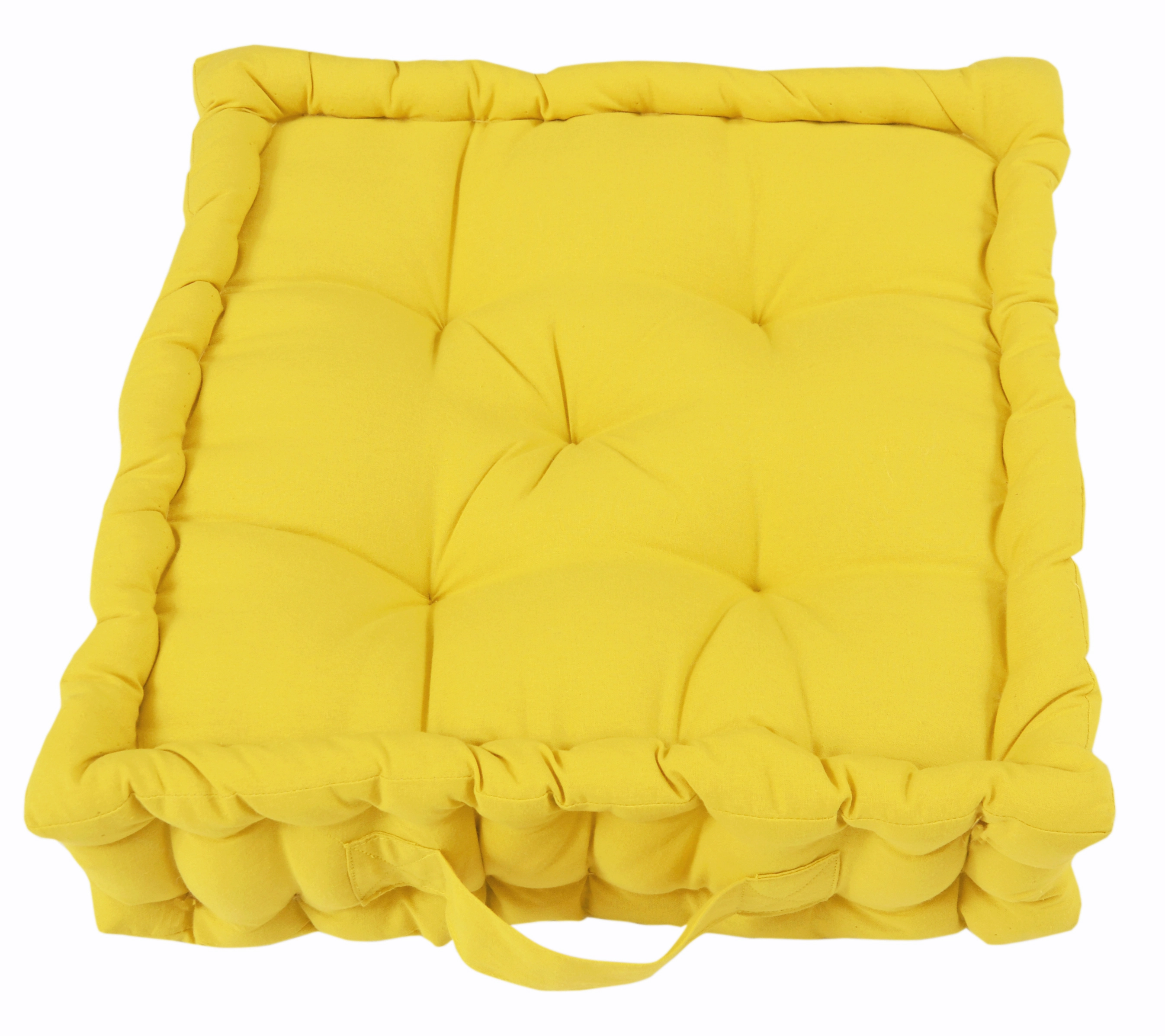 Cuscino da pavimento Futon colore giallo 40x40 cm