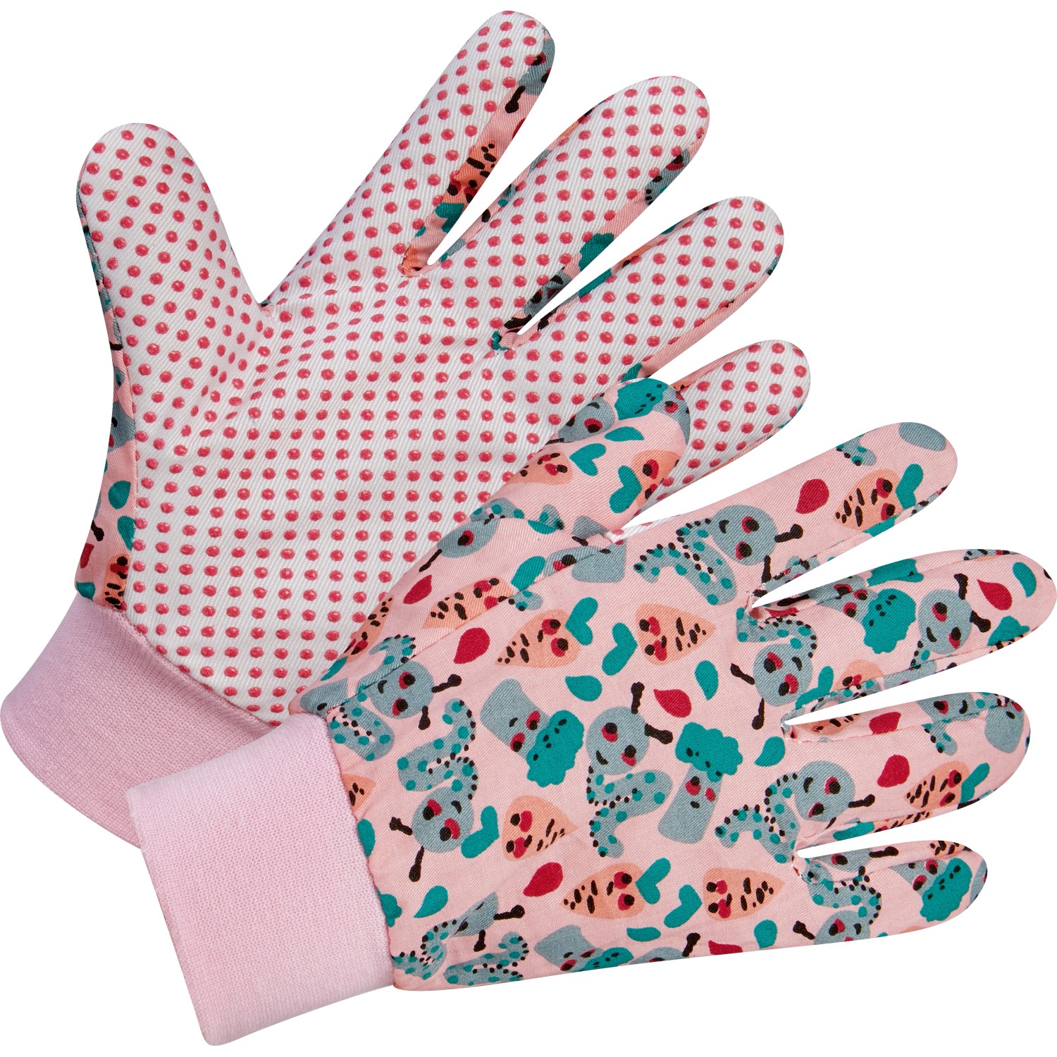 Guanti Da Giardino FLO - In Poliestere Rosa Con Stampa Fiori | Sterili E Leggeri