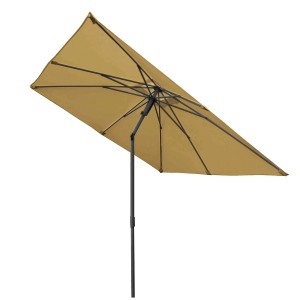 Ombrellone da giardino a palo centrale Arkansas 2,1x2,1 m H 2,4 m sabbia