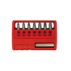 Set inserti cr-v con porta inserti Pozidriv 8 pz