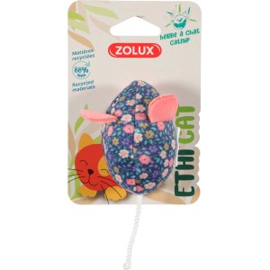 Zolux Topo giocattolo per gatti con motivo floreale, un gioco per gatti.