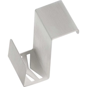 Gancio porta spugna Idrostile 45x71 mm Acciaio spazzolato