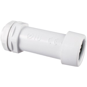 Connettore bianco t.b.t. per scatole di derivazione, dettaglio.