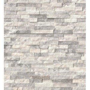 Rivestimento murale t.b.t. in tonalità di grigio e beige con superficie strutturata.