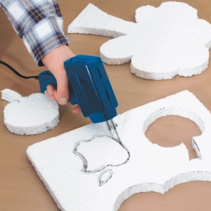 Set pistola saldante LUX 100 W che taglia il polistirolo, incluse punte per saldare.