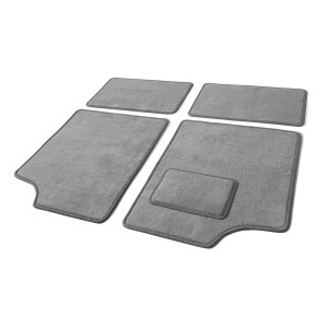 Set di tappetini auto in velluto OBI, 4 pezzi, taglia B, grigio, per interni auto.