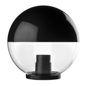 Applique da esterno a sfera nera per giardino o patio.