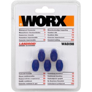 Connettori cavo Worx WA0198 (5 pz) per robot rasaerba Landroid, accessori per riparare ed estendere il cavo perimetrale.