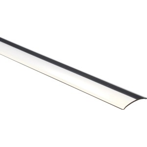 Profilo di transizione per pavimenti in acciaio inox lucidato, 28mm x 0,9m, autoadesivo.