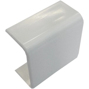 Connettore bianco per canalina per cavi per ambienti umidi.