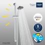 Set asta doccia Grohe QuickFix Vitalio Joy 110 Mono Chrome con doccetta e flessibile doccia.