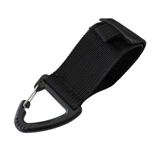 Fascette a strappo con moschettone L25xH3,8 cm nero 2 pz