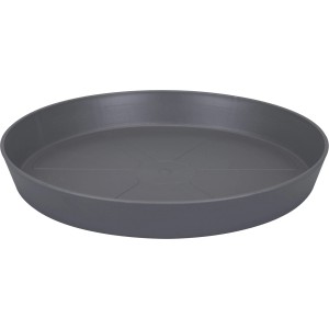 Sottovaso rotondo Elho Loft Urban antracite, Ø 24 cm, in plastica riciclata.
