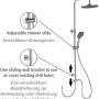 Sistema doccia Wenko Watersaving Chrome con soffione e doccetta, regolabile in altezza.