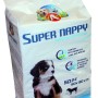 Confezione di tappetini igienici per cani Super Nappy, 50 pezzi, 60x90cm, assorbenti.