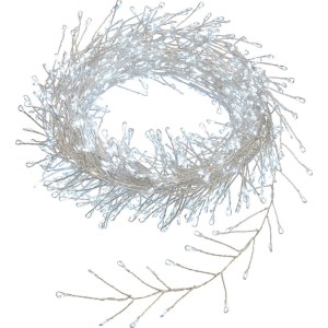 t.b.t. Catena luminosa per esterni, argento con gocce trasparenti.