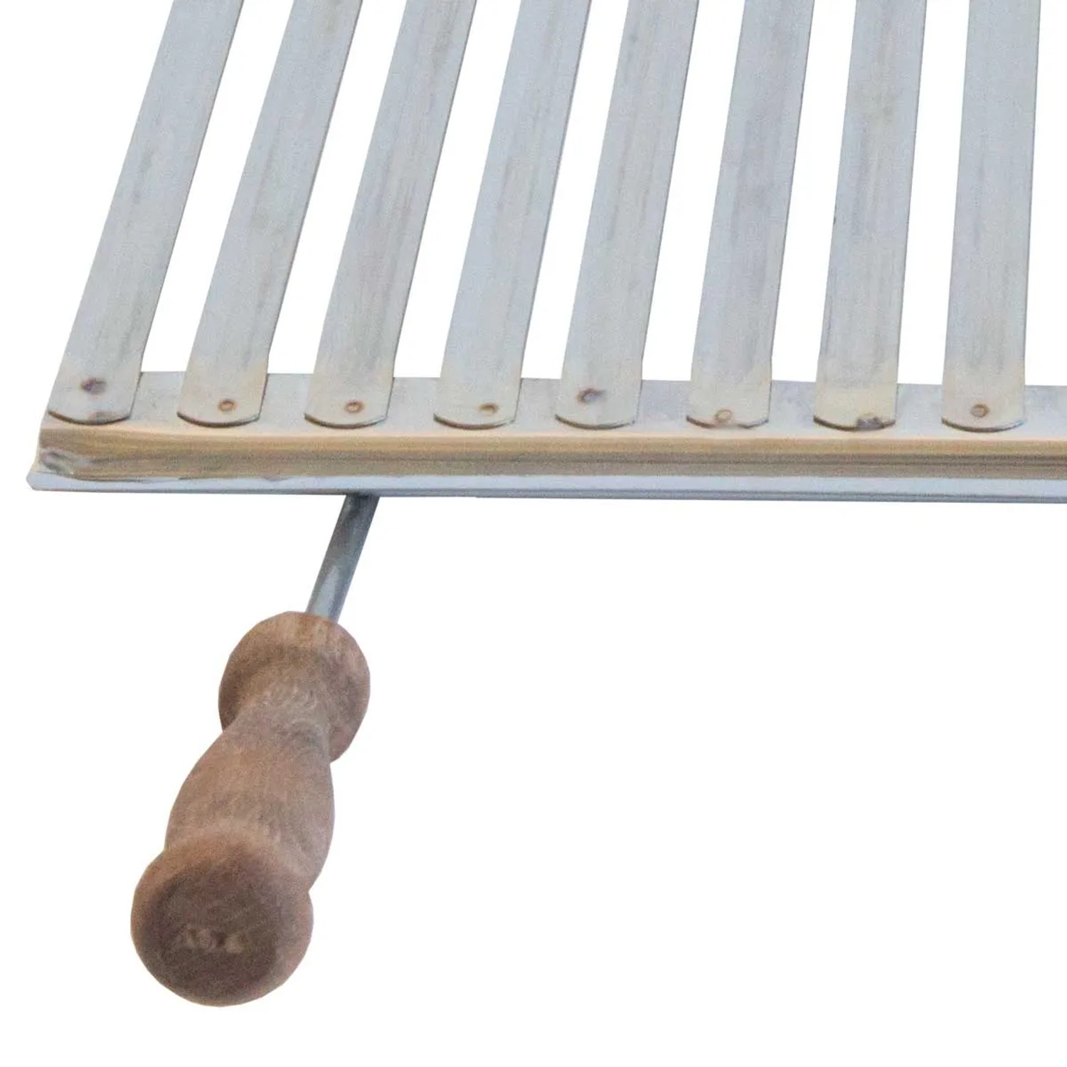 Griglia per barbecue con manico in legno, accessorio per barbecue.