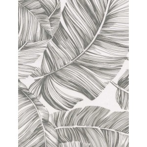 Tovagliato al metro Half Panama Resinato 140x20 m Foglia Grafite