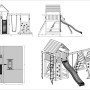 Gioco da giardino Fortress con scivolo e altalena 560x445xh305 cm_6