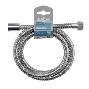 Tubo doccia flessibile in acciaio inox, 1,5 m, per rubinetteria doccia.