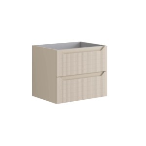 Mobile bagno base lavabo Clap 60 cm 2 cassetti Sabbia Opaco
