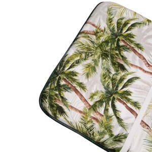 Cuscino da esterno t.b.t. con motivo a palma.
