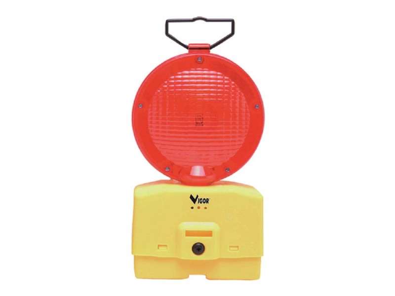 Lampeggiatore per cantiere led luce fissa rossa | OBI