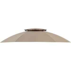 Telo di ricambio grigio per gazebo Braga, in poliestere, 350x350 cm.