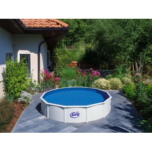 Piscina in acciaio fuori terra Fidji Ø 550x120 cm rotonda bianco