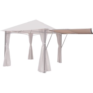 t.b.t. per gazebo, tenda laterale beige.